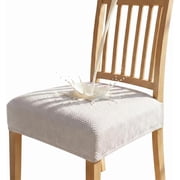 PU Leather Stretch Dining Chair Seat Covers, Set of 4, Washable and Durable
