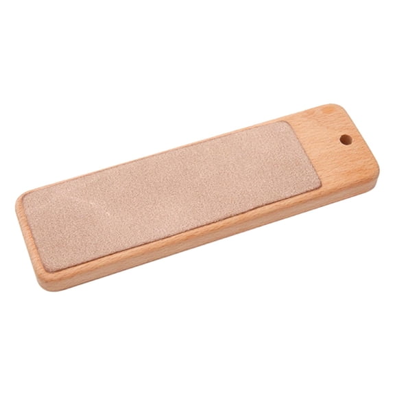 PU Leather Strop Sharpening Board Stropping Board Wood Construction with Polishing Oil for Woodcarving Kitchen