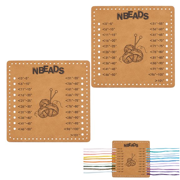 PU Leather Thread Winding Boards Color Swatches Thread Organizer Card for Stitch Square Peru 107x107x1mm DIY