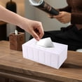 thumbnail image 1 of PU Leather Tissue Box Cover | Rectangular Napkin Holder with Magnetic Bottom | Decorative Facial Tissue Paper Case | Waterproof Easy Clean | Home Bathroom Office Car Décor | 24x12x8.5cm | Black, 1 of 6