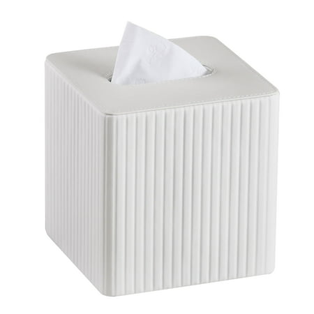 PU Leather Tissue Box Cover Square Tissue Box Holder with Magnetic Closure
