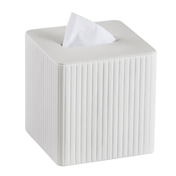 PU Leather Tissue Box Cover Square Tissue Box Holder with Magnetic Closure