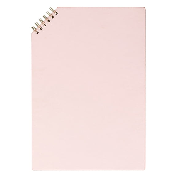 PU Leather Top Turn Notebook, Lined Notepad, Spiral Bound Journal For Office, Assorted Colors (Pink, 25.7*17.7)