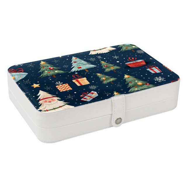 PU Leather Travel Jewelry Organizer Earrings Rings Necklaces Display