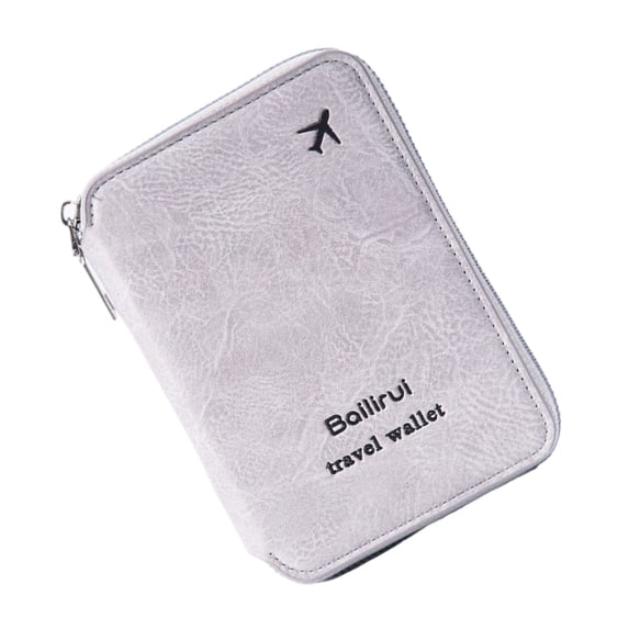 PU Leather Travel Passport Wallet, 2 Fold Zippered Document Organizer With Multi Card Slots And SIM Card Holder, For Men Women (Multicolor ,15*11*2.5CM)