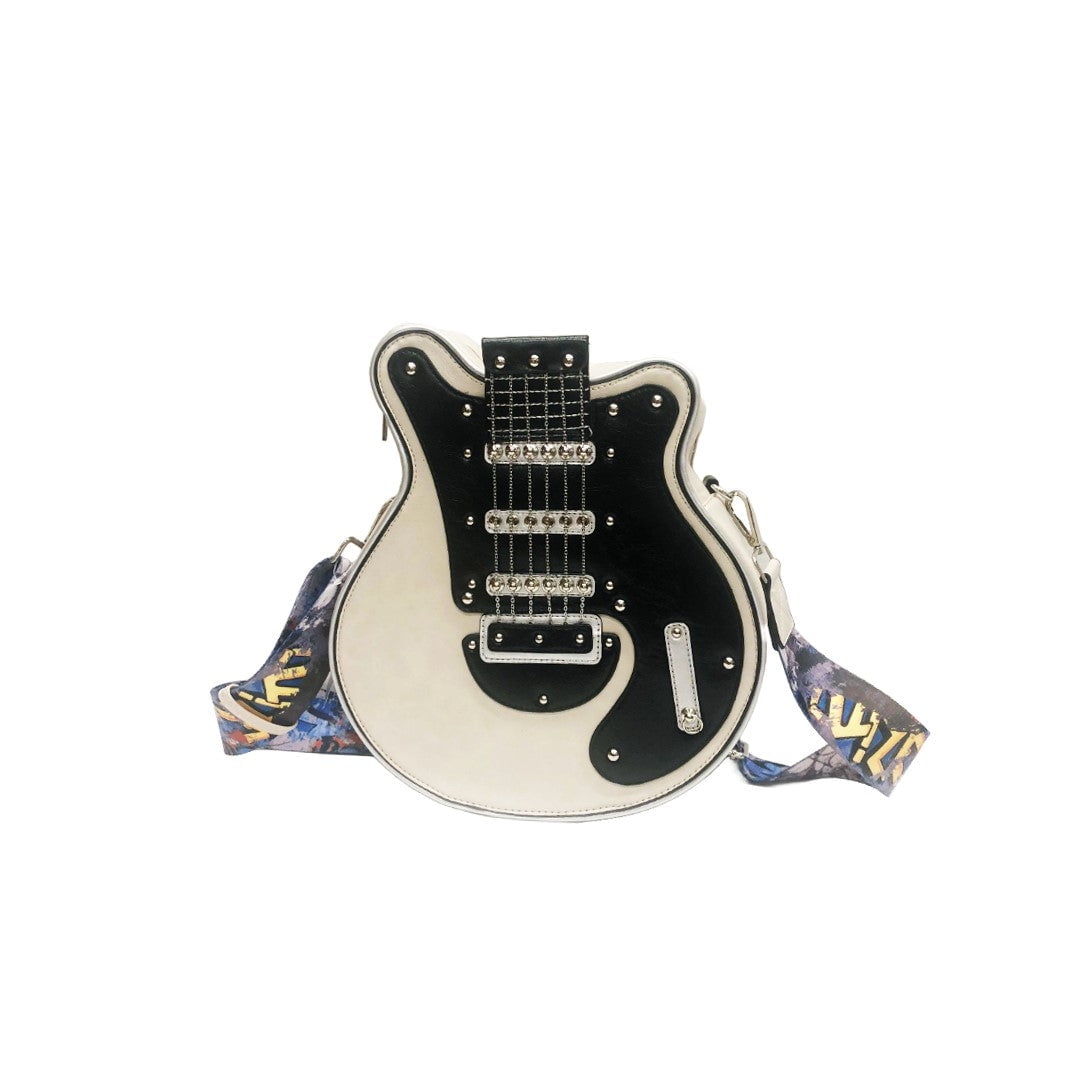 Guitar Shaped Crossbody Bag - PU Leather Unique Shoulder Purse For Men & Women, Adjustable Strap, Multiple Colors