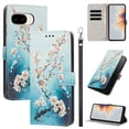thumbnail image 1 of PU Leather Wallet Case for Google Pixel 10a with Pattern Design, Built in Kickstand Card Slots Wrist Strap Drop Protective Phone Cover for Google Pixel 10a, E, 1 of 6