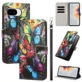 thumbnail image 1 of PU Leather Wallet Case for Google Pixel 10a with Pattern Design, Built in Kickstand Card Slots Wrist Strap Drop Protective Phone Cover for Google Pixel 10a, A, 1 of 6