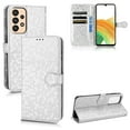 thumbnail image 1 of PU Leather Wallet Case for Samsung Galaxy A53 5G 6.5 Inch, Luxury soft TPU Shockproof Drop Resistant Magnetic Phone Cover with Kickstand Bracket Card Slots Holder Wrist Strap Flip Folio Case,Silver, 1 of 9