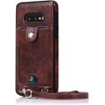 thumbnail image 1 of PU Leather Wallet Case for Samsung Galaxy S10e Necklace Lanyard Case Cover with Card Holder Adjustable Detachable Anti-Lost Neck Strap Case for Samsung Galaxy S10e,Brown, 1 of 13