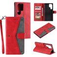 thumbnail image 1 of PU Leather Wallet Case for Samsung Galaxy S24 Ultra, Detachable Wrist Hand Strap Magnetic Folio Purse Cover with Card Holder Flip Kickstand Full Body Shockproof Phone Case for Galaxy S24 Ultra, Red, 1 of 8