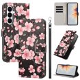 thumbnail image 1 of PU Leather Wallet Case for Samsung Galaxy S26 with Pattern Design, Built in Kickstand Card Slots Wrist Strap Drop Protective Phone Cover for Samsung Galaxy S26, G, 1 of 6