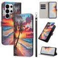thumbnail image 1 of PU Leather Wallet Case for Samsung Galaxy S26 Ultra with Pattern Design, Built in Kickstand Card Slots Wrist Strap Drop Protective Phone Cover for Samsung Galaxy S26 Ultra, B, 1 of 6