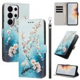 thumbnail image 1 of PU Leather Wallet Case for Samsung Galaxy S26 Ultra with Pattern Design, Built in Kickstand Card Slots Wrist Strap Drop Protective Phone Cover for Samsung Galaxy S26 Ultra, E, 1 of 6