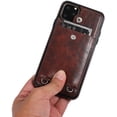 thumbnail image 1 of PU Leather Wallet Case for iPhone 11 Pro Max Necklace Lanyard Case Cover with Card Holder Adjustable Detachable Anti-Lost Neck Strap for Apple iPhone 11 Pro Max 6.5",Brown, 1 of 17