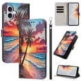 thumbnail image 1 of PU Leather Wallet Case for iPhone 16 Plus with Pattern Design, Built in Kickstand Card Slots Wrist Strap Drop Protective Phone Cover for iPhone 16 Plus, B, 1 of 6