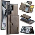 thumbnail image 1 of PU Leather Wallet Phone Case Compatible with Samsung Galaxy S24, with Card Holder 2 in 1 Detachable Back Cover for S24, RFID Blocking Kickstand Heavy Duty Classic Magnetic - Coffee, 1 of 11