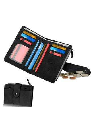 M-Plateau Women Wallets, Slim Credit Card Holder Purse with Keychain  Accessories Ring for Car Keys,Ladies Mini Purse with ID Window and Zipper  Coin