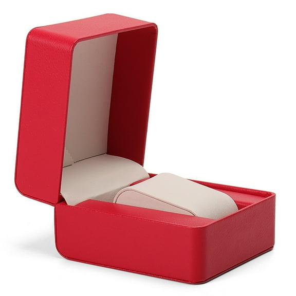 PU Leather Watch Case Handmade Litchi Pattern Storage Box Watch Travel Organizer