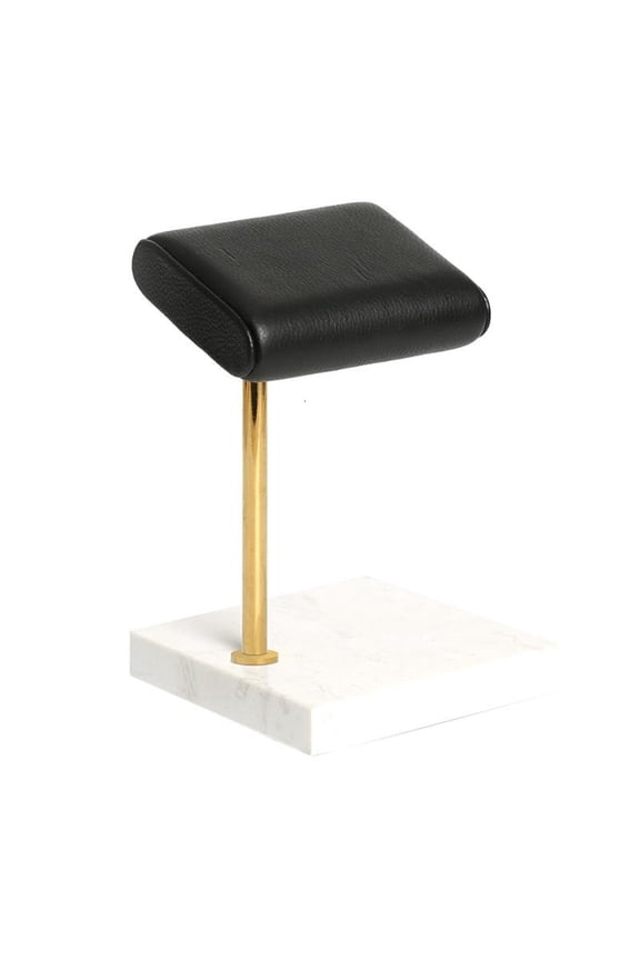 PU Watch Holder Organizer Show Off Marble Base Display Stand White