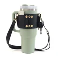 thumbnail image 1 of PU Leather Water Bottle Holder Travel Essential Water Bottle Sling Bag with Adjustable Strap for Stanley 30oz & 40oz Tumbler, 1 of 6