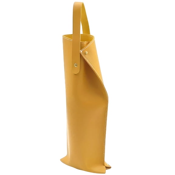 PU Leather Wine Bottle Bag Single Bottle Wine Carrying Bag Rectangle Gold 470x150x8mm