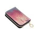 thumbnail image 1 of PU Leather Zipper Card Case Credit Card Holder Small Wallets Whimsical Heart-shaped Tree, 1 of 7