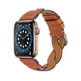 thumbnail image 1 of PU Leather band Compatible with Apple Watch Band Bracelet 42mm/44mm/45mm/46mm/49mm Women, Boho Braided Jasper Stone Watch Strap for iWatch Band Series Ultra 2/1 SE Series 10 9 8 7 6 5 4 3 2 1,Brown, 1 of 8