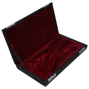 Wood & PU Leather Oboe Reed Case - 12 Reed Storage Box With Ventilation Holes, Compact Carrying Case