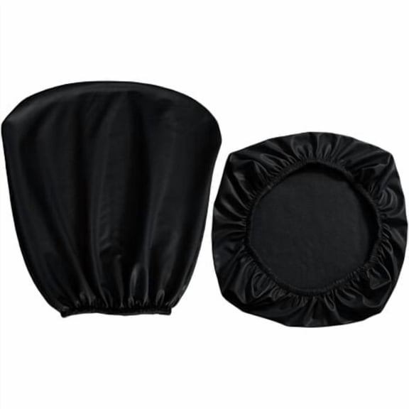 PU Office Chair Cover Removable Stretch Armchair Slipcover Swivel Chair Protector Waterproof Oil-Proof for Banquet Home, Black