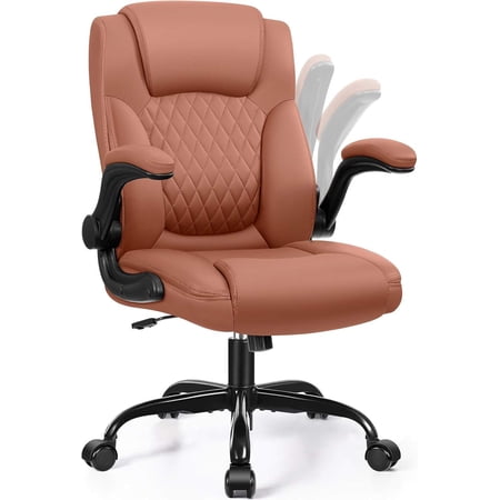 PU Office Chair with Ergonomic Back Support, 360° Swivel, Adjustable Armrests, and Height Adjustment