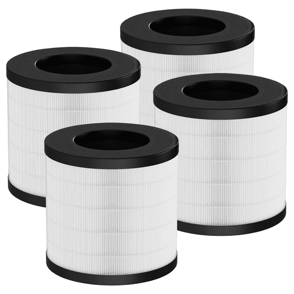 PU-P05/AC201B Replacement Filter for FULMINARE PU-P05 Air Purifier and Purivortex AC201B Air Purifier, 3-in-1 HEPA Filters for Dust Smoke Pollen, 4-Pack(Not fit for T10)