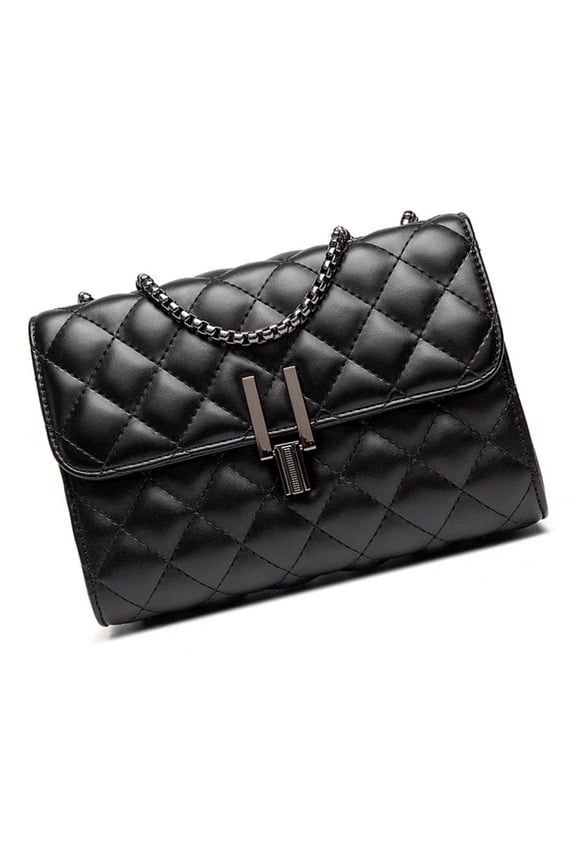 PU Shoulder Bag for Women Chain Strap Crossbody Bag Quilted Handbag Purse All-Matching Messengers Bag