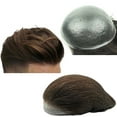 thumbnail image 1 of PU Skin Toupee for Men, N.L.W. European Human Hair Pieces for Men with 10" x 8" PU Thin 0.04cm Skin, 4 Light Brown, 1 of 5