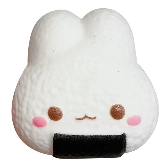 PU Slow Rising Bunny Head Squishy, Soft Animal Simulation Model for Anxiety Relief, Kawaii Sensory Fidget Tool, Adorable Rabbit Hand Pressure Reliever Ornament,White