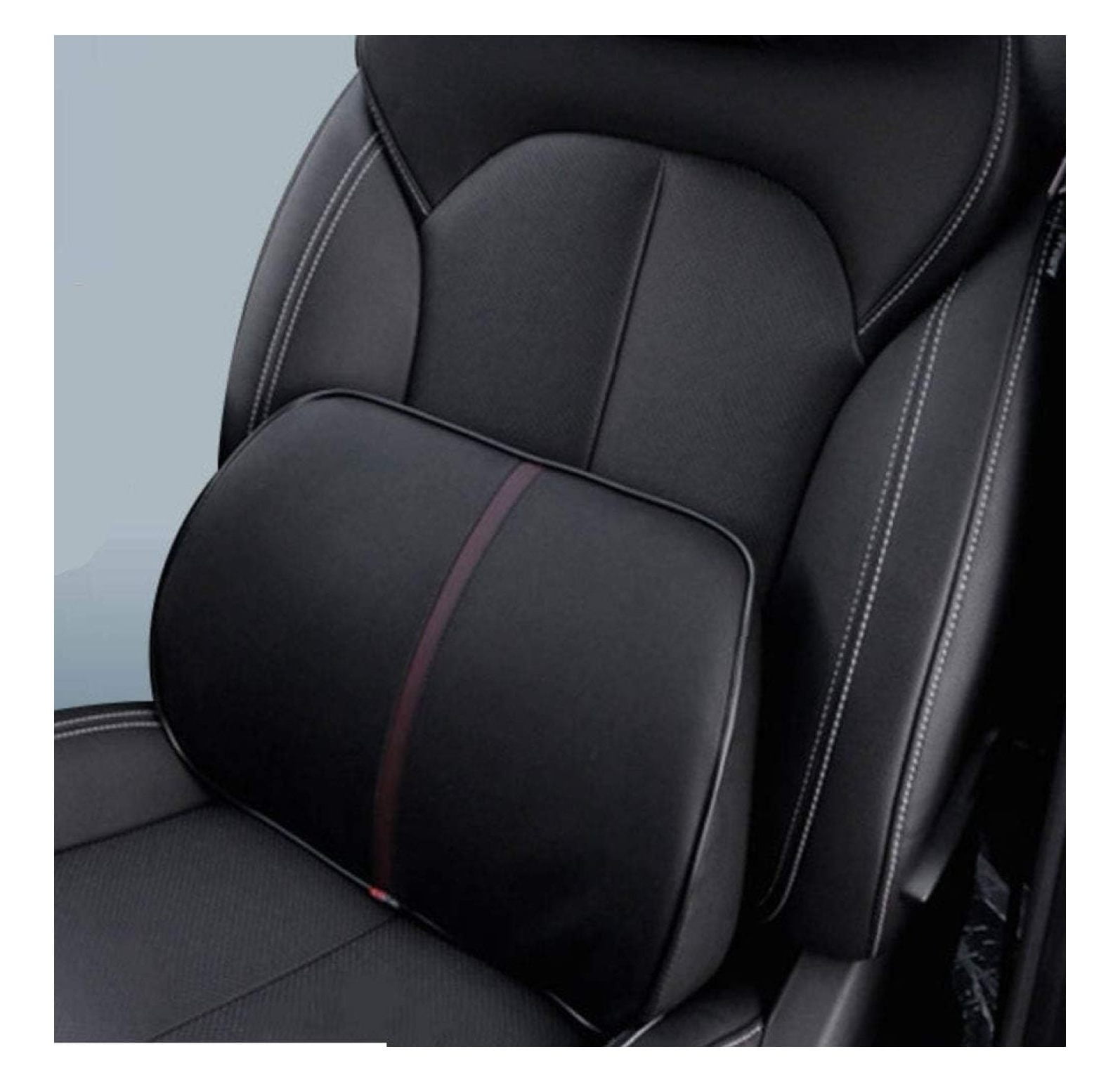 PU Soft Leather Lumbar Cushion,Car Seat Lower Back Support Pillow with