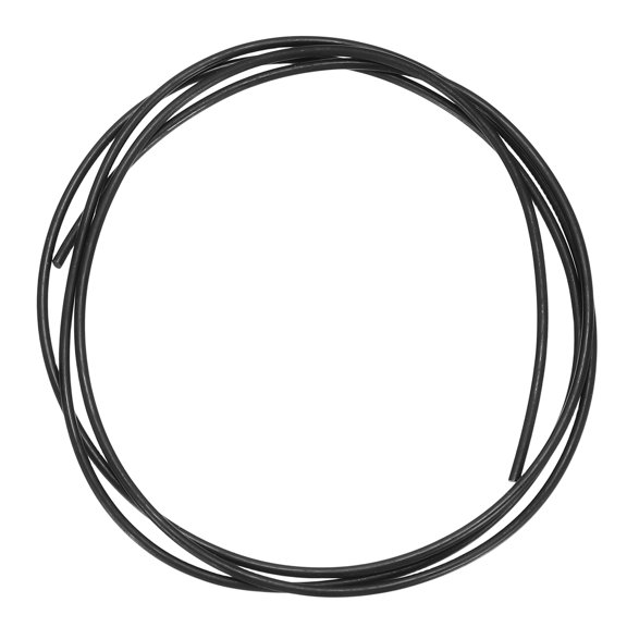 PU Transmission Round Belt, 2mm Dia 3.3ft (1 Meter) Length, High Performance Polyurethane Belt for Drive Transmission (Smooth Surface, Black)