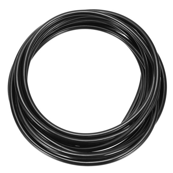 PU Transmission Round Belt, 6mm Dia 16.4ft (5 Meter) Length, High Performance Polyurethane Belt for Drive Transmission (Smooth Surface, Black)