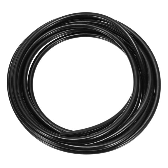 PU Transmission Round Belt, 8mm Dia 16.4ft (5 Meter) Length, High Performance Polyurethane Belt for Drive Transmission (Smooth Surface, Black)