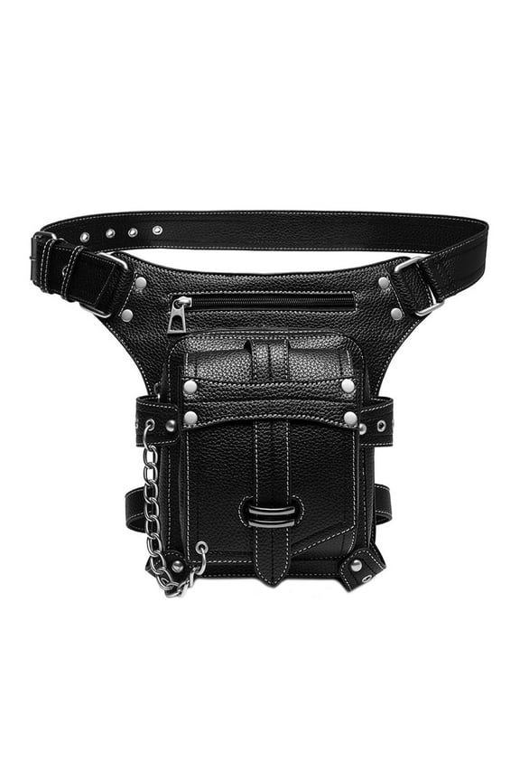 PU Waist Bag Thigh Leg Fanny Pack Belt Bag Pocket Crossbody