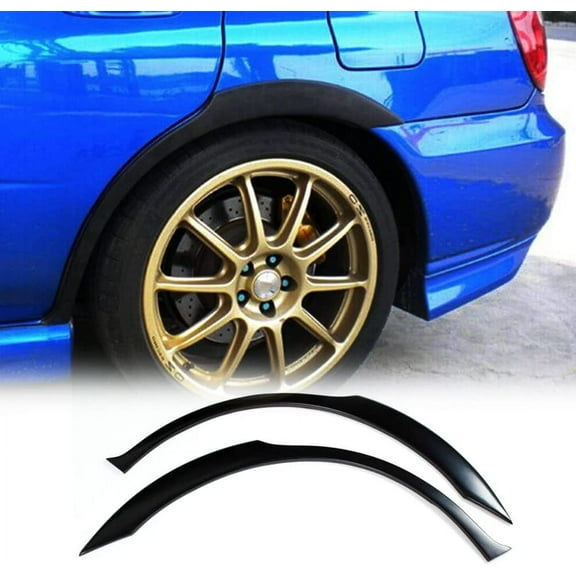PU Wide Wheel Arch Molding Fender Flare Kit Fits for Subaru Impreza WRX STI 2002-2009 Rear Side Flare Apron Moldings Fender Trims