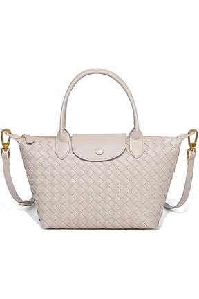 PU Woven Embossed leather Women's top Handle Handbag Crossbody Purse, Purse Tote Bag with Adjustable Strap