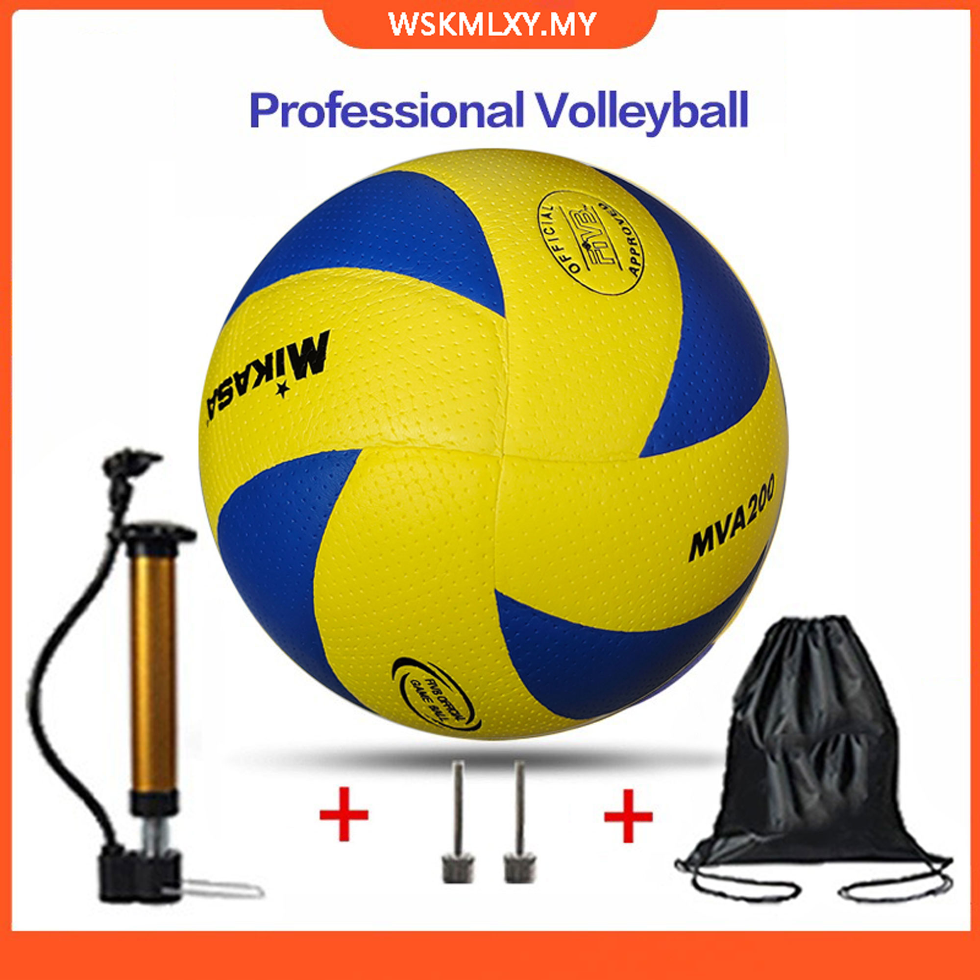 PU beach volleyball optional pump + needle + net bag VOLL