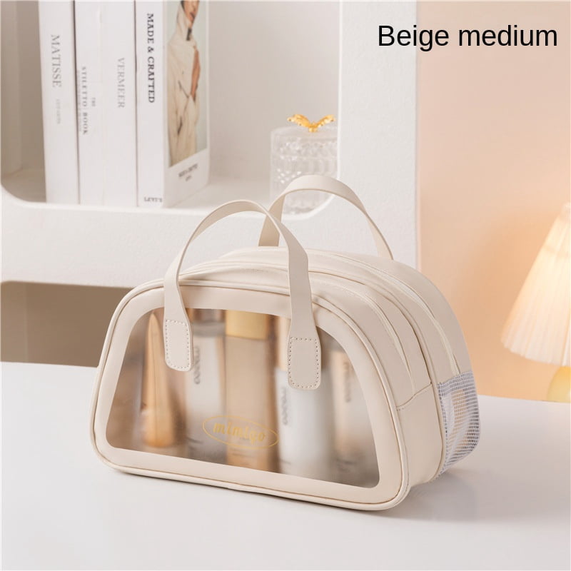 PU dry and wet separation toiletry bag Double-layer large capacity ...