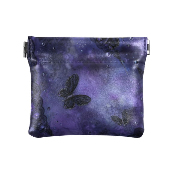 PU leather Coin Purses & Pouches Small Wallet Mysterious Flowerbed and Butterflies