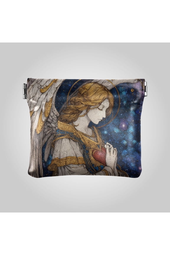 PU leather Coin Purses & Pouches - Wallets Card Cases with RFID Blocking - Slim Money Organizers for Daily Use Archangel's Prayer
