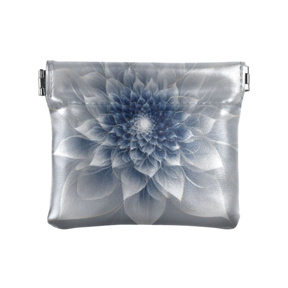 PU leather Coin Purses & Pouches - Wallets Card Cases with RFID Blocking - Slim Money Organizers for Daily Use Blue Digital Art