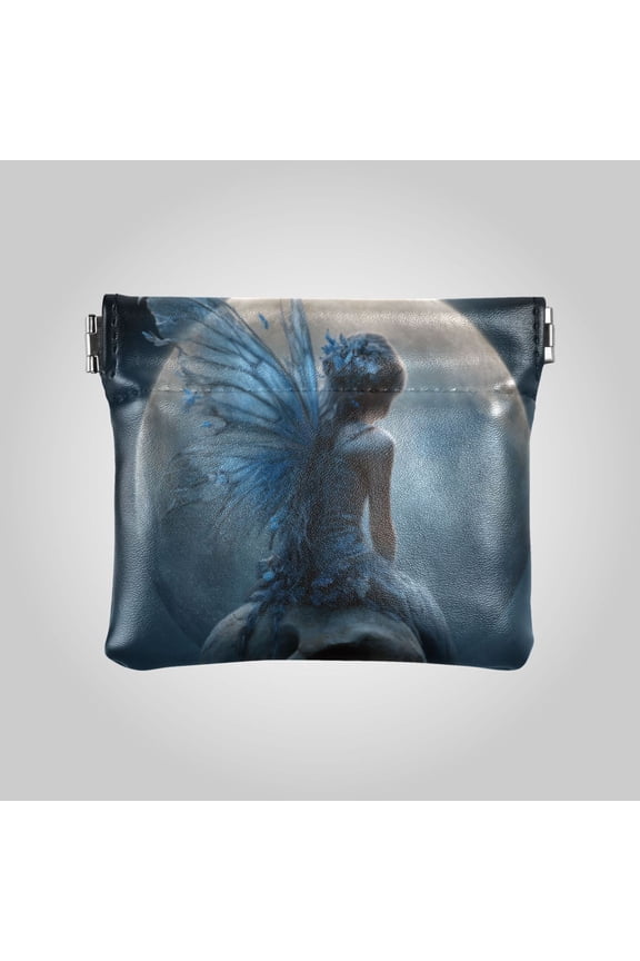 PU leather Coin Purses & Pouches - Wallets Card Cases with RFID Blocking - Slim Money Organizers for Daily Use Blue-butterfly Fairy