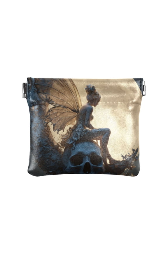 PU leather Coin Purses & Pouches - Wallets Card Cases with RFID Blocking - Slim Money Organizers for Daily Use Butterfly Wizard