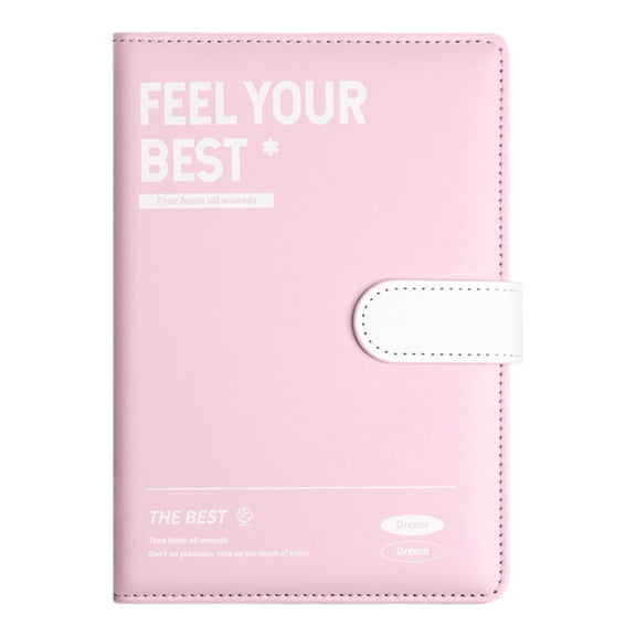 PU leather journal notebook with closure, lined inspirational writing diary aesthetic
